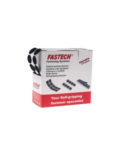 FASTECH Klettpunkte Box 20 mm x 5 m selbstklebend, Schwarz