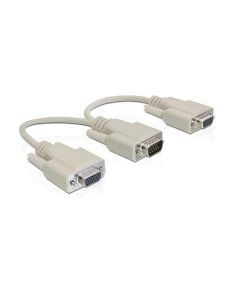 Delock 2-Port Signalsplitter VGA – VGA, grau