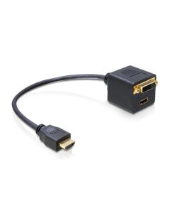 Delock 2-Port Signalsplitter HDMI - DVI-D/HDMI