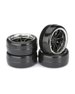 Absima Kompletträder Drift LP Profil B 9-Speichen, 1:10, 4 Stück