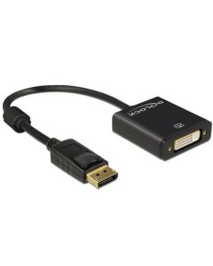 Delock Adapterkabel DP - DVI-I, 4K Schwarz