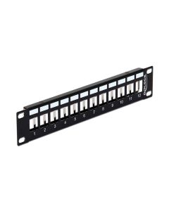 Delock Patchpanel 12 Port, Keystone 10 Rack