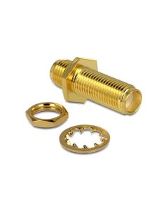 Delock Antennenadapter zum Einbau, SMA Buchse (f) - SMA Buchse (f)