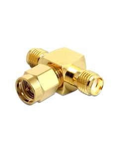 Delock Antennenadapter T-Stück, SMA Stecker (m) - SMA Buchse (f)
