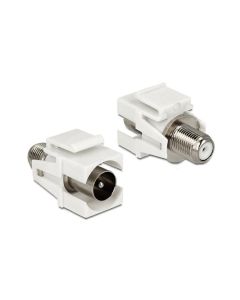 Delock Keystone-Modul IEC - F, (m-f) flache Montage