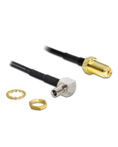 Delock Antennenadapter 90°, 17cm, SMA Buchse (f) - TS-9 Stecker (m)