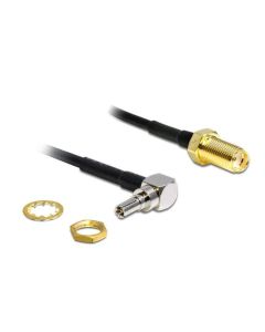 Delock Antennenadapter 90°, 20cm, SMA Buchse (f) - CRC9 Stecker (m)