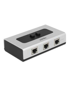 Delock Switchbox RJ-45, 2 Port GbE, manuell
