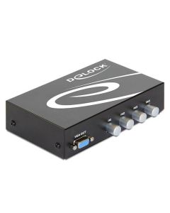 Delock VGA-Switchbox 4 Port mit Audio