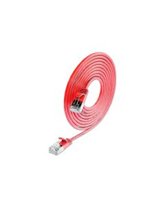 SLIM Slimpatchkabel RJ-45 - RJ-45, Cat 6, U/FTP, 5 m, Rot