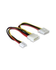 Delock Y-Stromkabel Molex - Molex/Floppy 20 cm