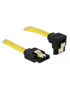Delock SATA2-Kabel gelb, gewinkelt, 50 cm