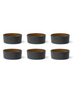 Bitz Snackschale 7.5 cm, 6 Stück, Schwarz/Amber