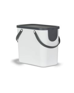 Rotho Recyclingbehälter Albula 25 l, Mistletoe Weiss