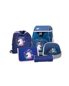 Funki Schulthek-Set Flexy-Bag Einhorn, 5-teilig