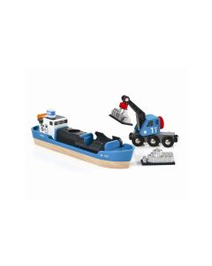 BRIO Container Schiff + Kranwagen
