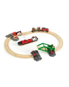 BRIO Eisenbahn Container Hafen Set