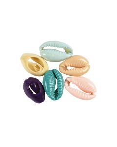 Creativ Company Perlen Muscheln, 20 mm, bunt, 6 Stk.