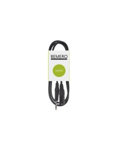 Bemero XLR-Kabel XLRm - 6.3 Klinken symmetrisch 0.75 m, Schwarz