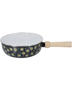 Kadastar Fondue-Caquelon Edelweiss Wiese Schwarz