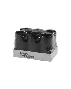 Creativ Company Zylinderkerze Ø 5 cm Schwarz, 6 Stück