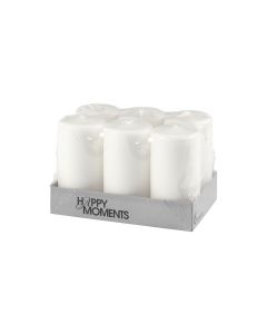 Creativ Company Zylinderkerze Ø 5 cm Weiss, 6 Stück