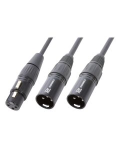 PD Connex XLR-Kabel XLRf - 2 XLRm 0.5 m, Schwarz