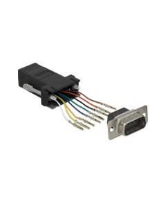 Delock Adapter RJ-45 - RS-232 DB9 (f-m) schwarz