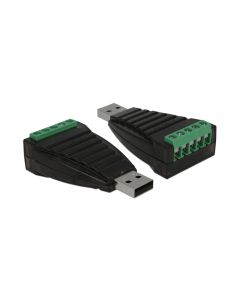 Delock USB-Adapter USB Typ-A zu RS-422/485 Terminalblock 5Pin