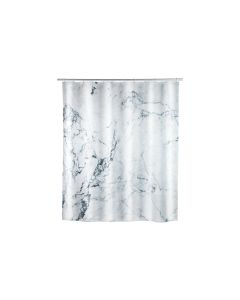 Wenko Duschvorhang Onyx 180 x 200 cm, Grau/Weiss
