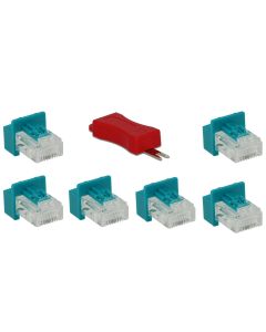 Delock Clip RJ45 Portverriegelung  inkl. Stecker Set 6 Stück