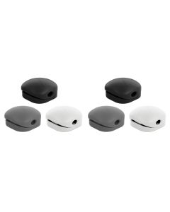 Delock Kabel-Clip 5 mm, 3x2 Stück, weiss, grau, schwarz