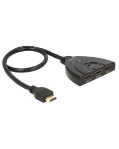 Delock Verteiler 3 Port HDMI Switch 4K/60Hz