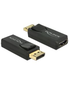 Delock Adapter Displayport - HDMI aktiv, 4K, schwarz