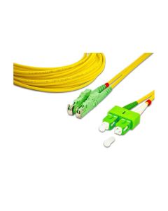Lightwin LWL-Patchkabel SM E2000/APC – SC/APC, OS2, Duplex, 15 m
