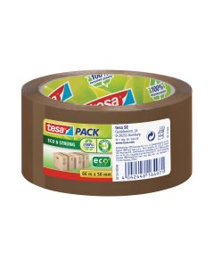tesa Klebeband eco&strong 50 mm x 66 m, Braun