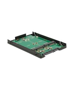 Delock 2.5-Adapterplatine SATA - 2x mSATA mit RAID