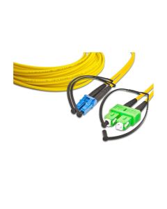 Lightwin LWL-Patchkabel Singlemode LC – SC/APC, OS2, Duplex, 2 m