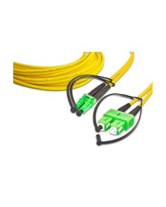 Lightwin LWL-Patchkabel Singlemode LC/APC – SC/APC, OS2, Duplex, 2 m