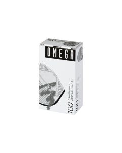Omega Eckenklammer 100 Stück, Silber metallic