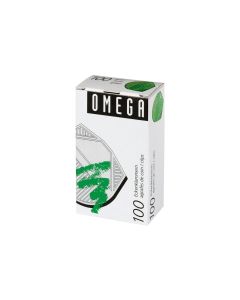 Omega Eckenklammer 100 Stück, Grün metallic
