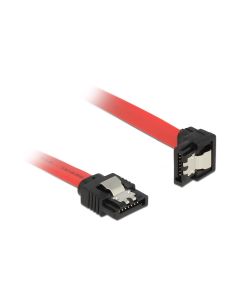 Delock SATA3-Kabel 6 Gb/s  rot, gewinkelt, Clip, 50 cm