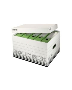 Leitz Archivschachtel Solid Box Grösse L, 10 Stück, Schwarz