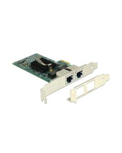 Delock Netzwerkkarte 2x1Gbps, PCI-Express x1 Intel 82576 Chipset