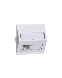 R&M Netzwerkdose EDIZIOdue 60 x 60, 2 Port leer Kombi ws Cat 6A