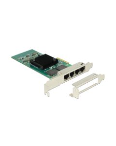 Delock Netzwerkkarte 4x1Gbps, PCI-Express x4, Intel i350 Chipset