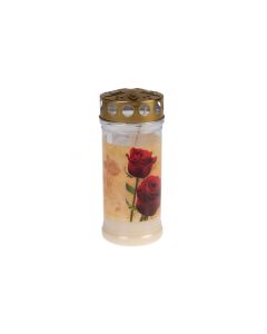 Herzog Kerzen AG Grabkerze Memoriam Ø 7 cm Rosen