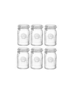 Bormioli Rocco Einmachglas Officina 1825 1000 ml, 6 Stück 