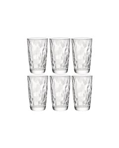 Bormioli Rocco Longdrinkglas Diamond 470 ml, 6 Stück, Transparent