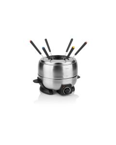 Princess Fondue-Set All-in-One 800 Watt 7 Teile, Schwarz/Silber